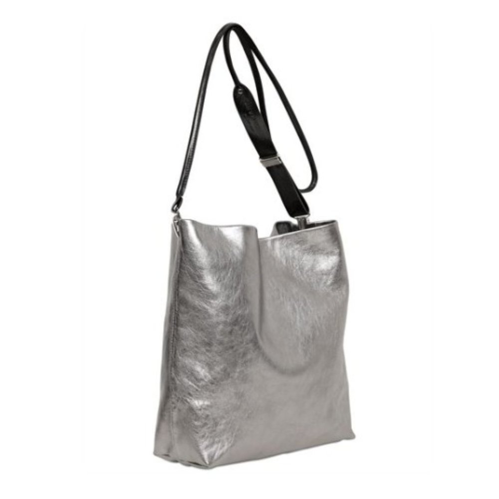 Ann Demeulemeester : Silver bag with removable, interchangeable straps - Picture 4 of 12